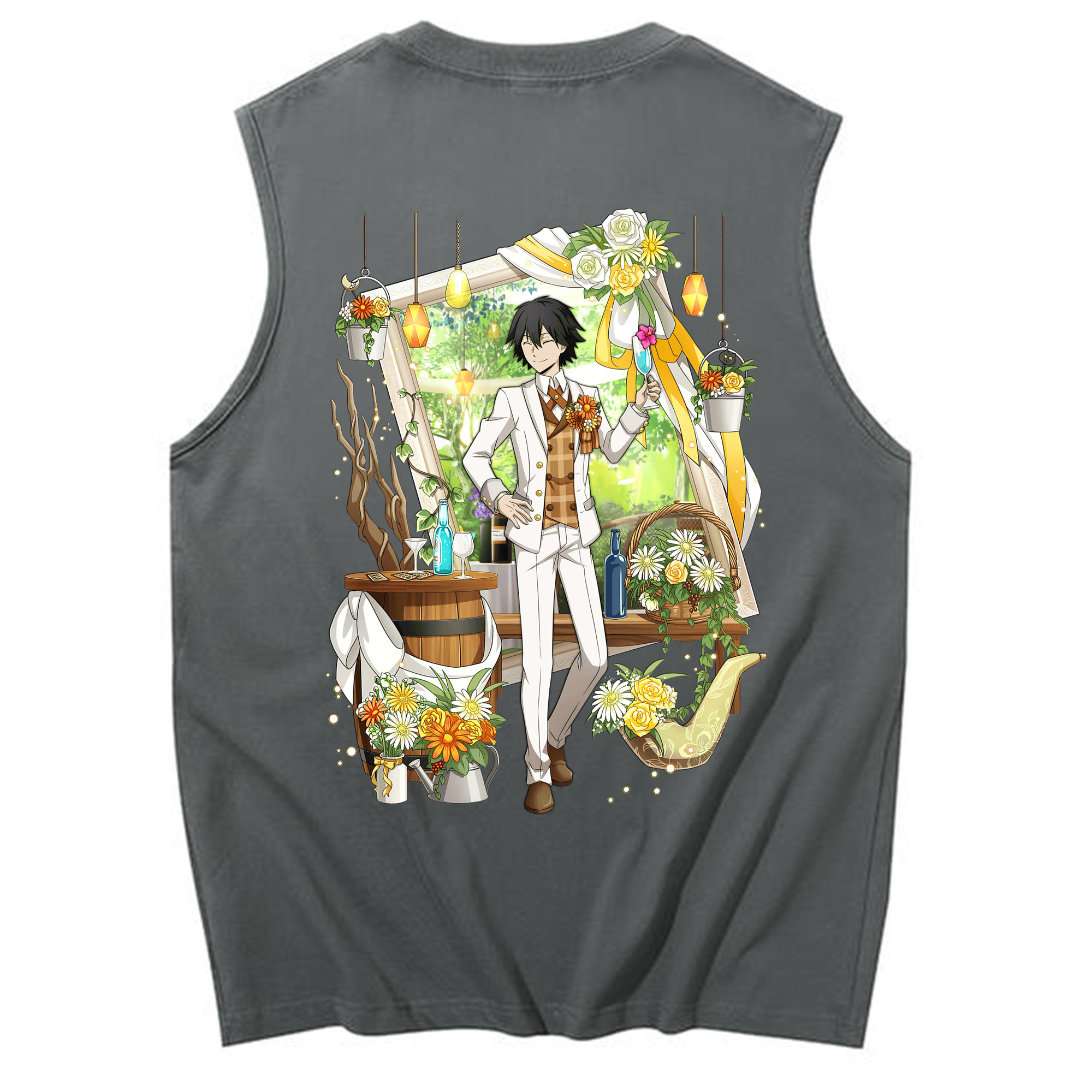 （画像用） 文豪ストレイドッグス Bungo Stray Dogs コットン100％タンクトップ（背面プリント）